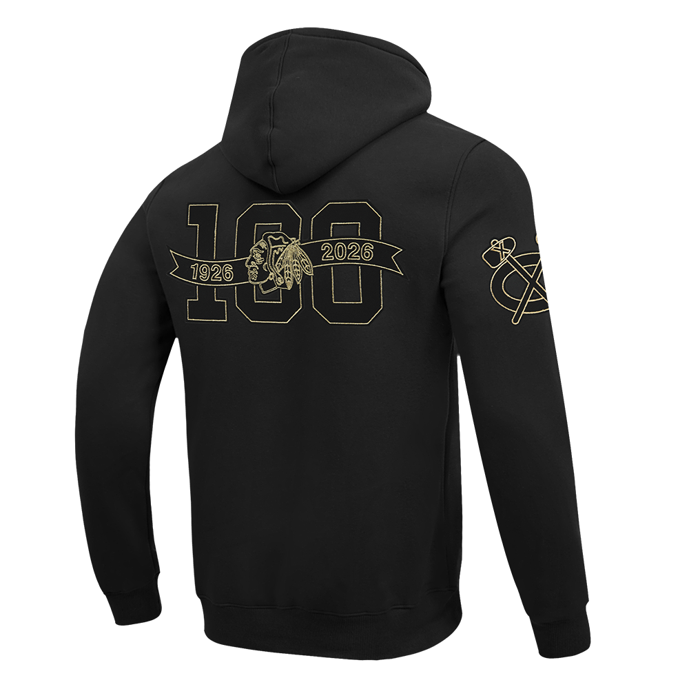 Pro Standard Chicago Blackhawks Centennial Black & Gold Hoodie