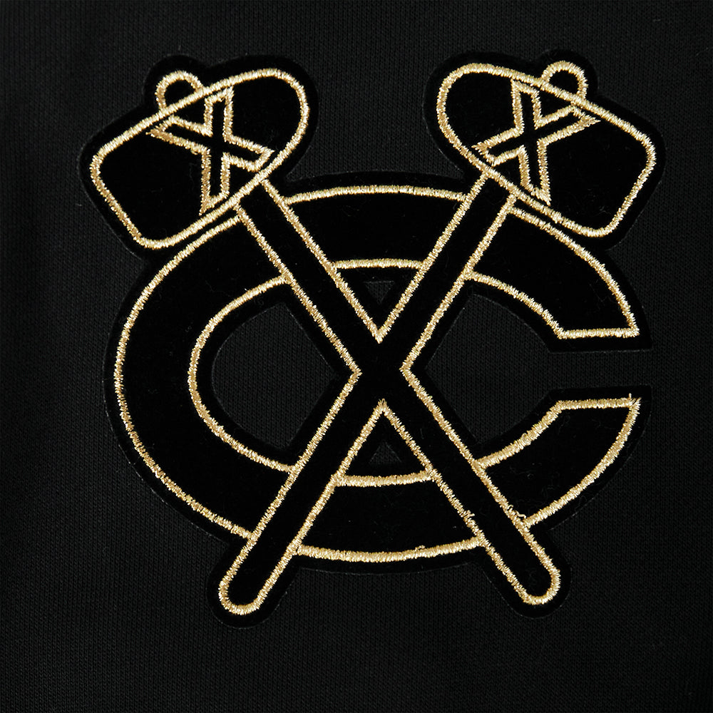 Pro Standard Chicago Blackhawks Centennial Black & Gold Hoodie