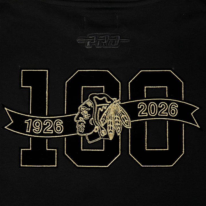 Pro Standard Chicago Blackhawks Centennial Black & Gold Hoodie