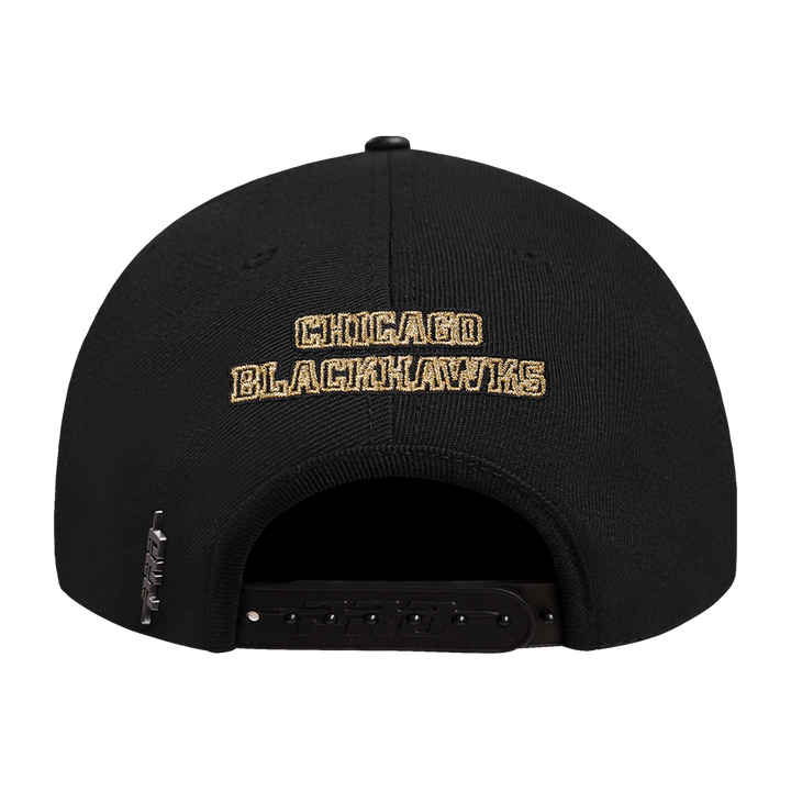 Pro Standard Chicago Blackhawks Centennial Black &amp; Gold Wool Snapback
