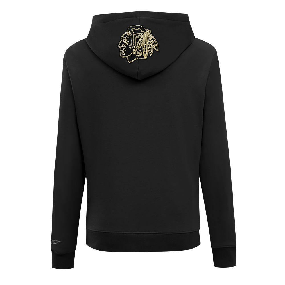 Pro Standard Chicago Blackhawks Centennial Black & Gold Women's Hoodie