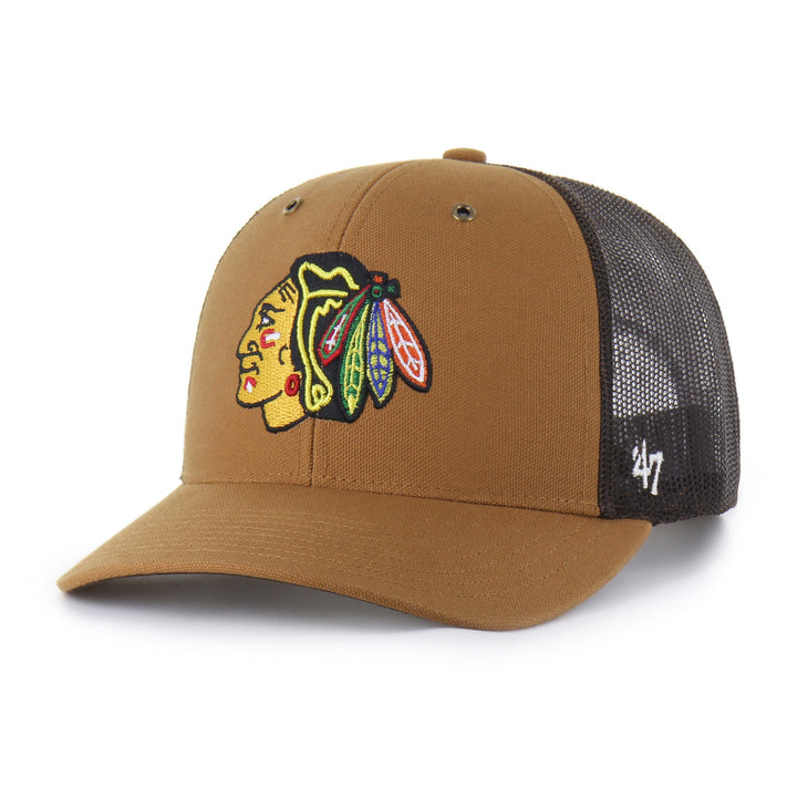 '47 Carhartt Brown Chicago Blackhawks Trucker