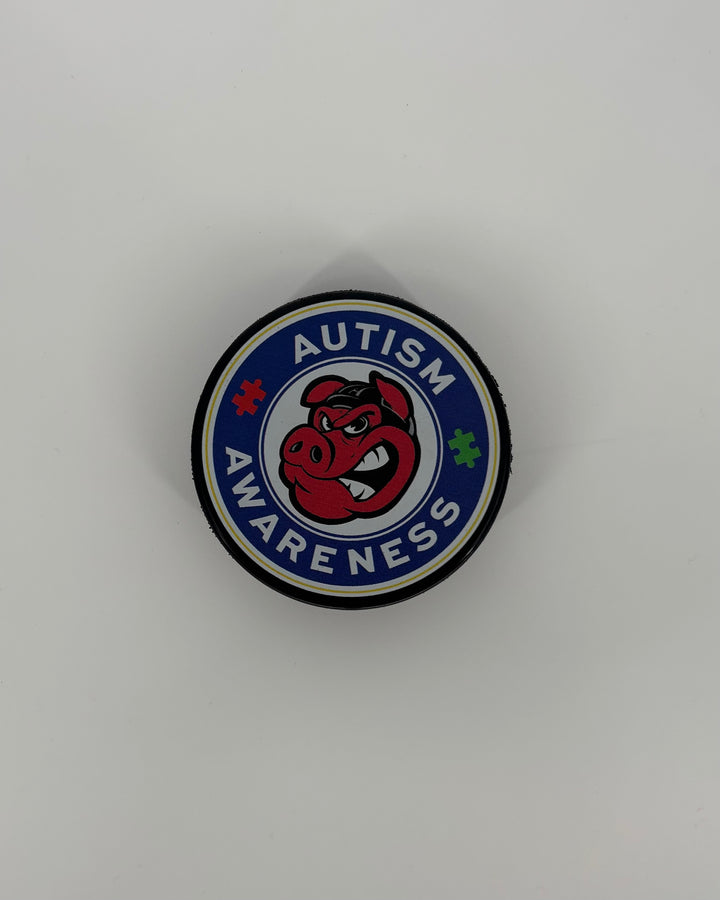 Rockford IceHogs Autism Awareness Puck