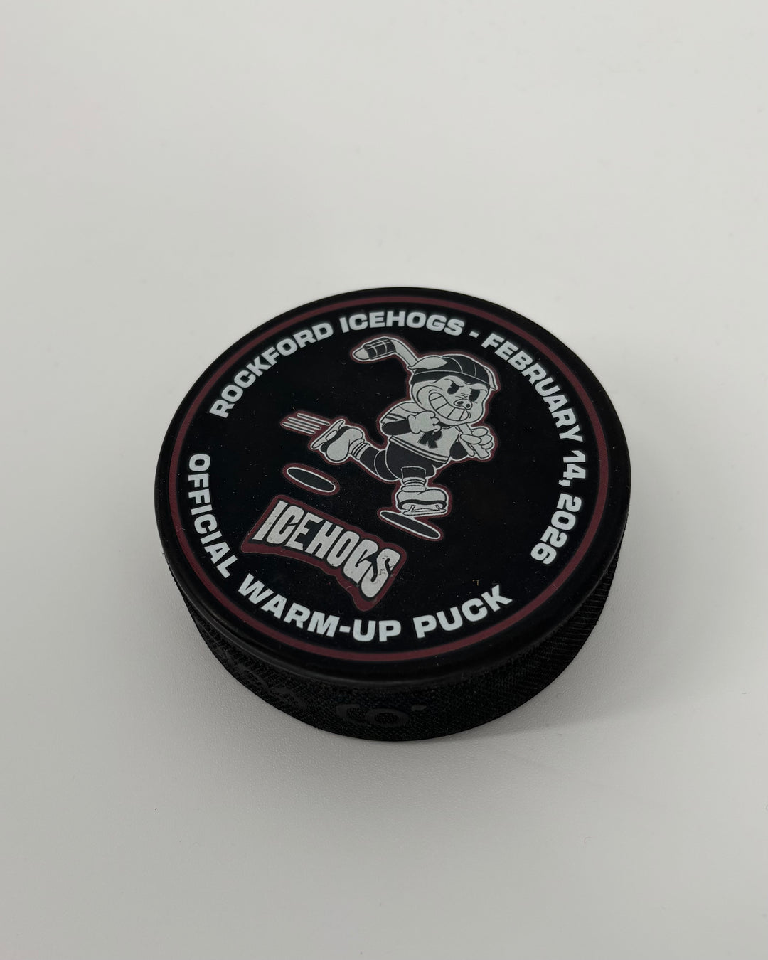 Rockford IceHogs Retro Official Warm Up Puck