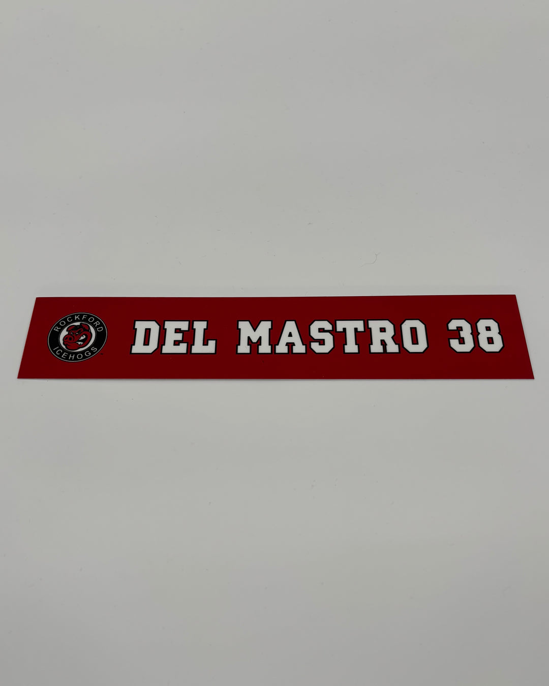 Rockford IceHogs Ethan Del Mastro Locker Nameplate