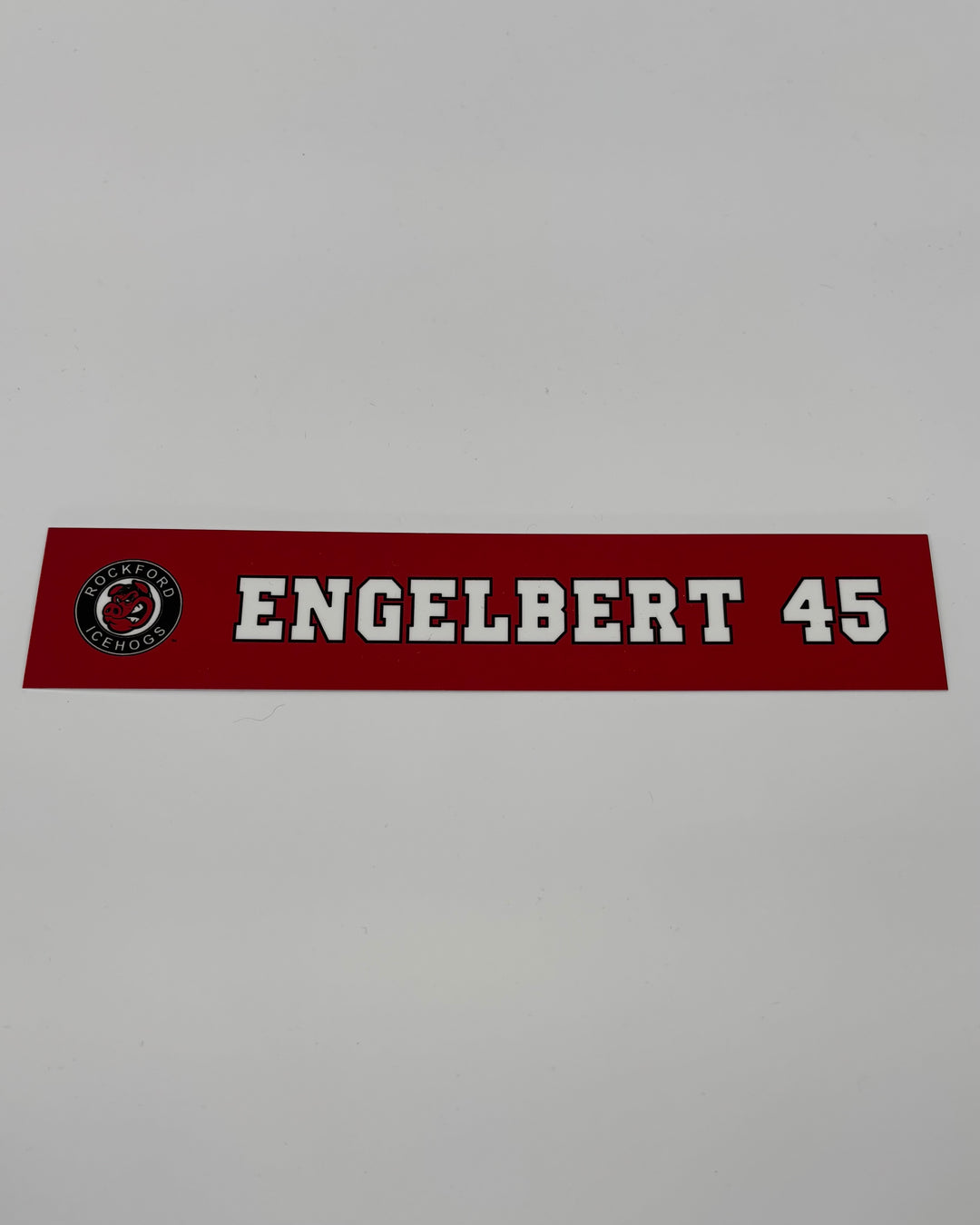 Rockford IceHogs Jamie Engelbert Locker Nameplate