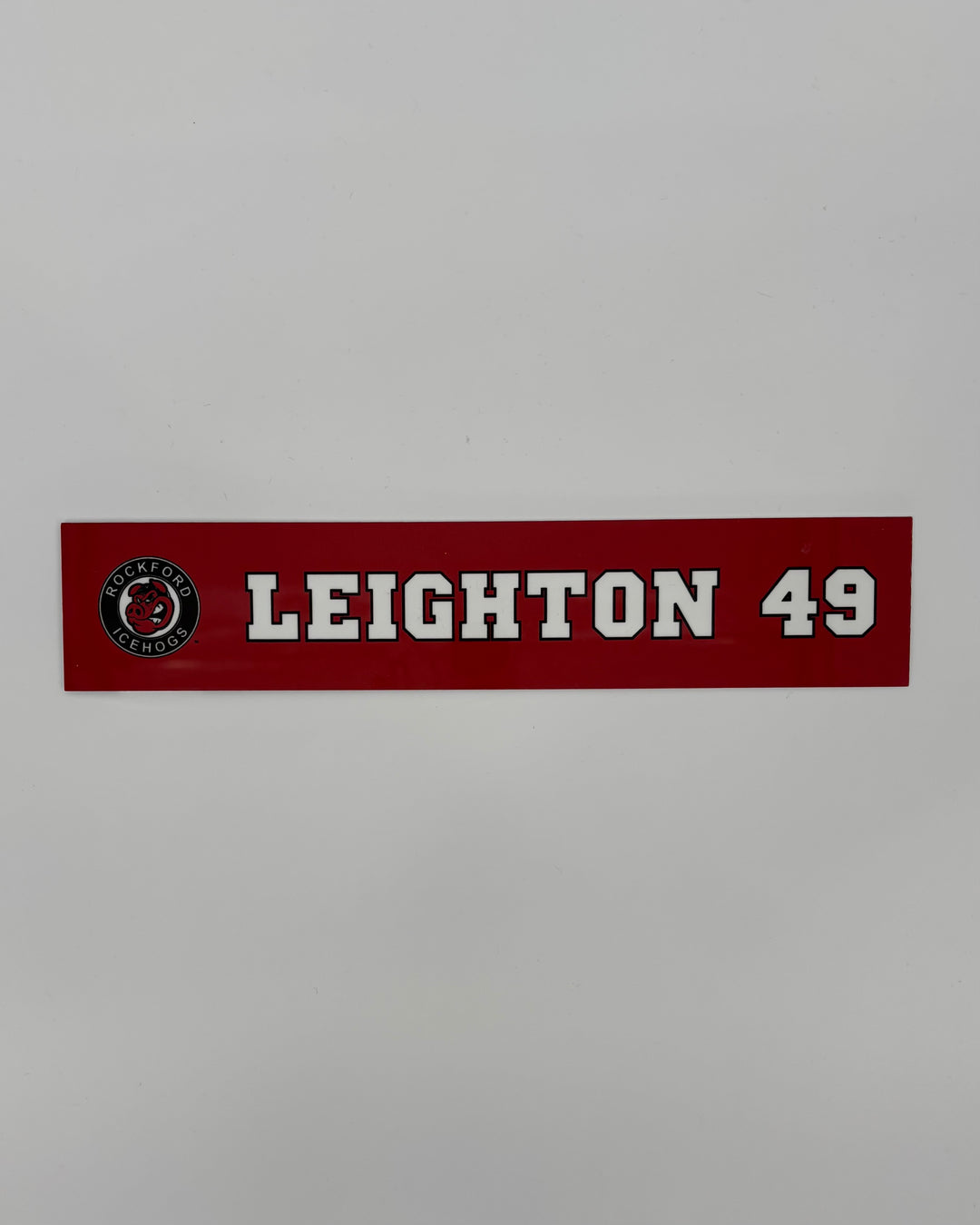 Rockford IceHogs Michael Leighton Locker Nameplate