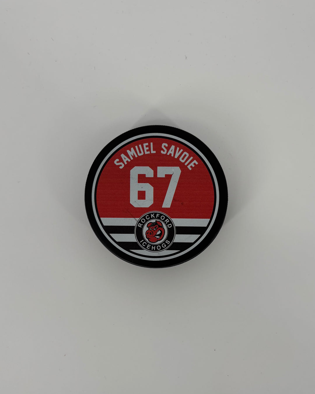 Rockford IceHogs Samuel Savoie Puck