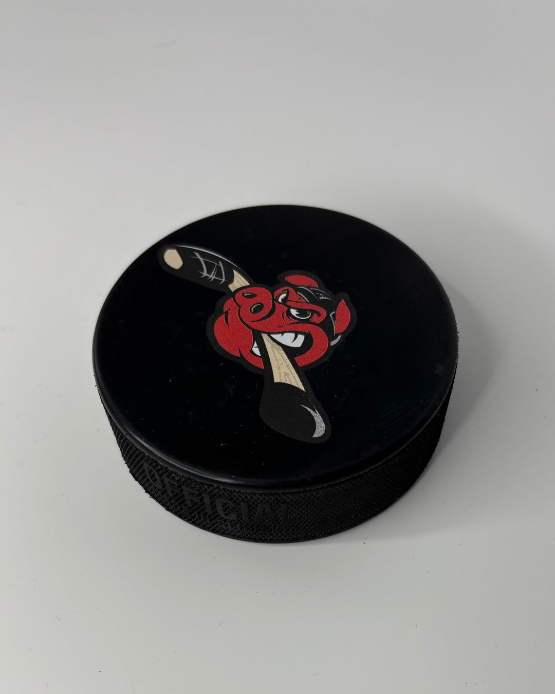 Rockford IceHogs Hammy with Stick Puck