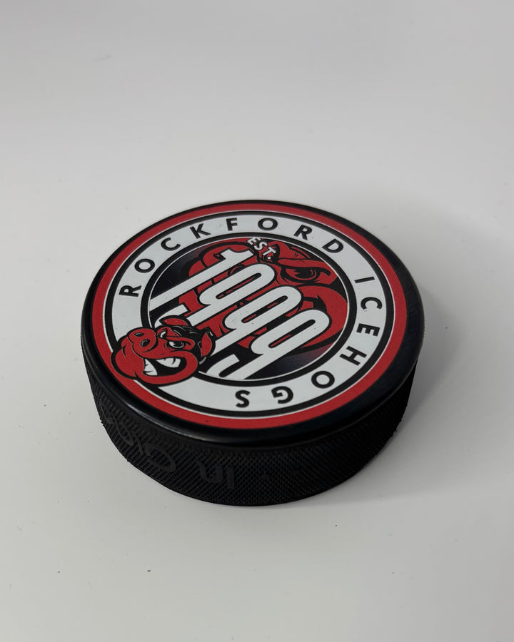 Rockford IceHogs Bold Date Puck