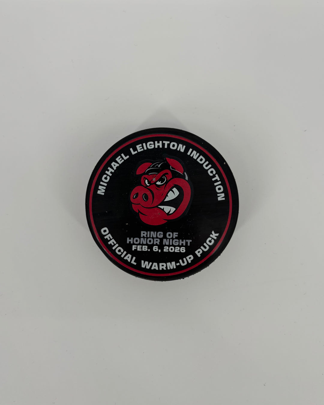 Rockford IceHogs Michael Leighton Ring of Honor Night Official Warm Up Puck