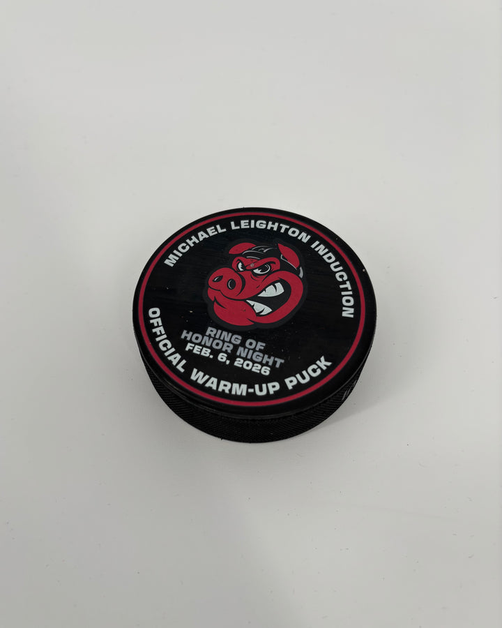 Rockford IceHogs Michael Leighton Ring of Honor Night Official Warm Up Puck