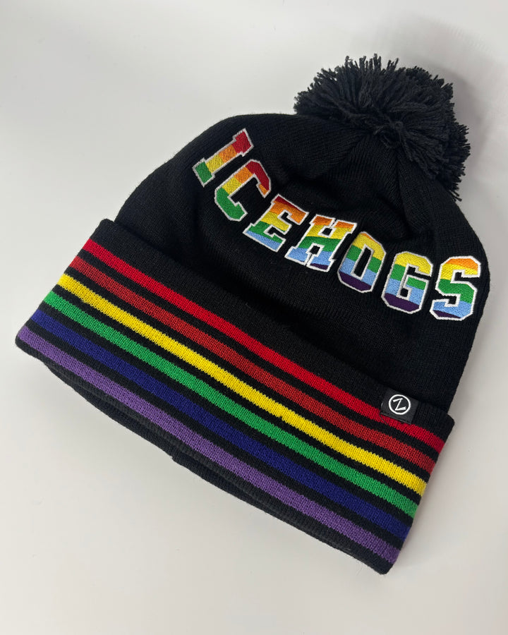 Rockford IceHogs Zephyr Colorful Knit Hat