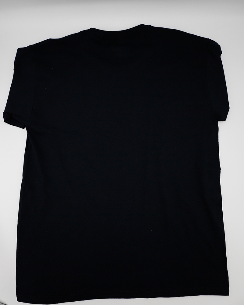 black short sleeve tee with Mighty Oaks graphic on front from the Rockford IceHogs - back lay flat