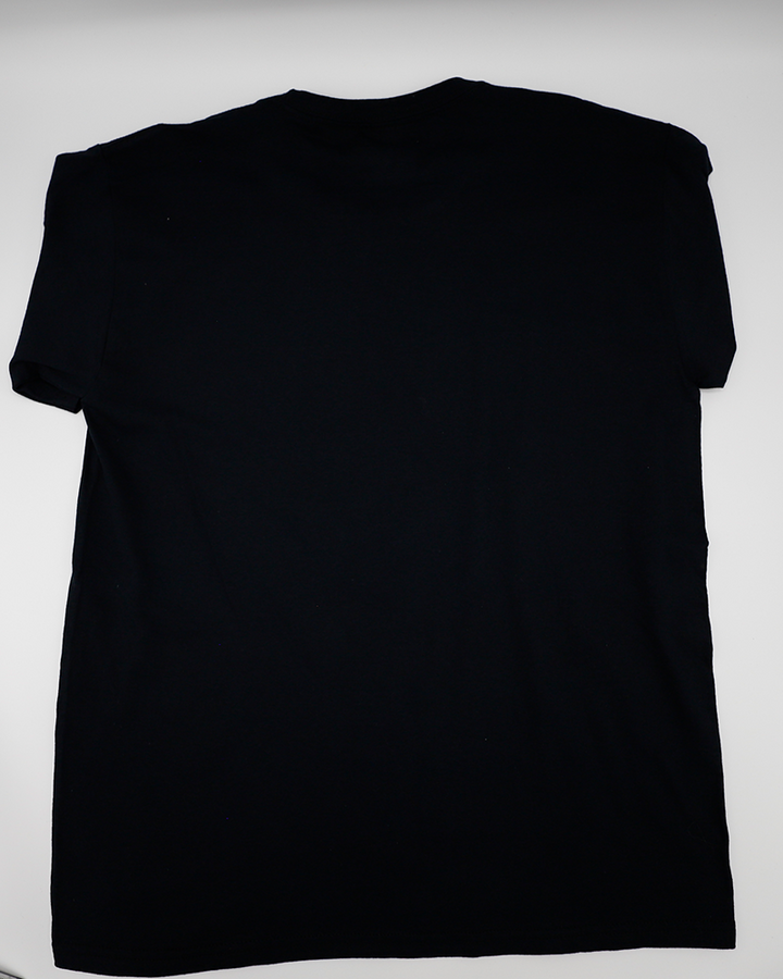 black short sleeve tee with Mighty Oaks graphic on front from the Rockford IceHogs - back lay flat