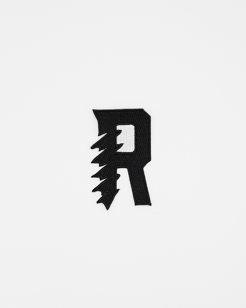 black hockey patch of Rockford IceHogs Screw City R - front lay flat