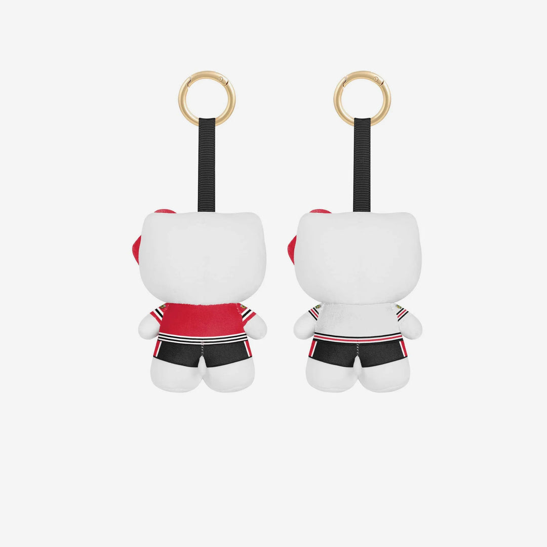 Chicago Blackhawks 2 Pack Mini Plush Hello Kitty Bag Charm Keychain