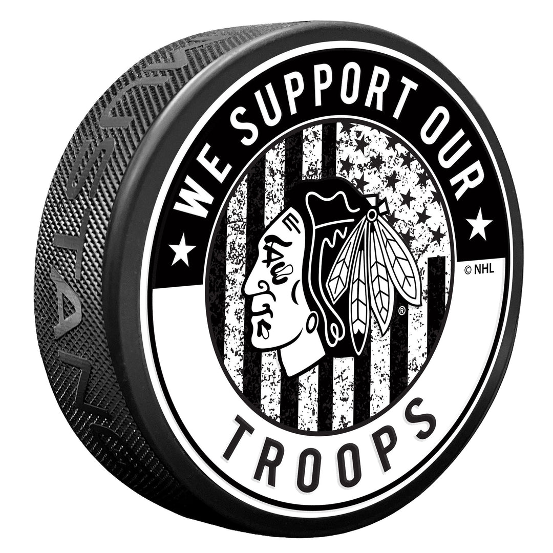 Chicago Blackhawks Support Our Troops Military Appreciation Puck
