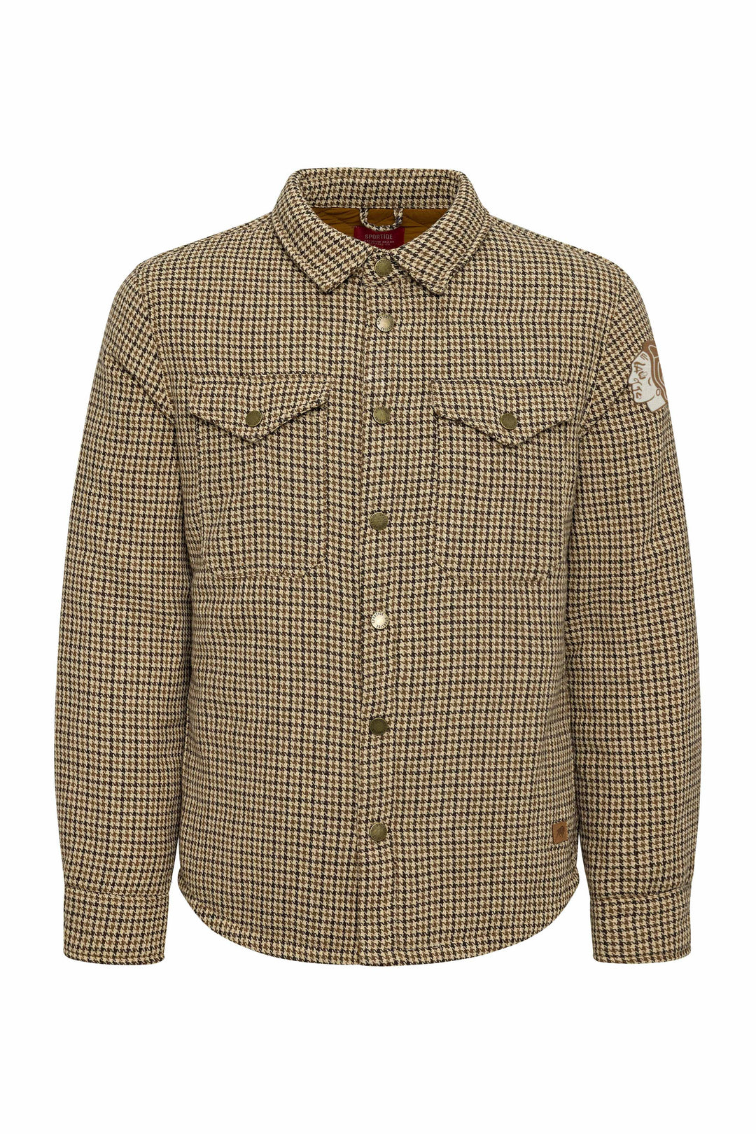 Sportiqe Chicago Blackhawks Houndstooth Wool Shacket