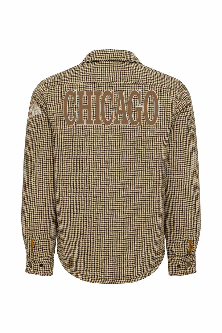 Sportiqe Chicago Blackhawks Houndstooth Wool Shacket