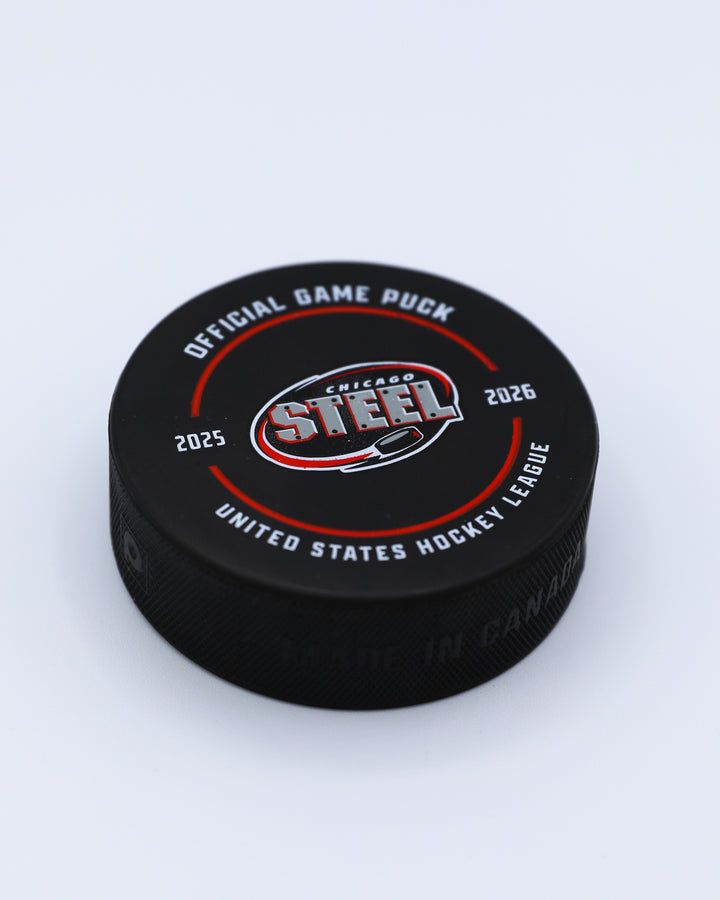 Chicago Steel 2025-26 Official Game Puck