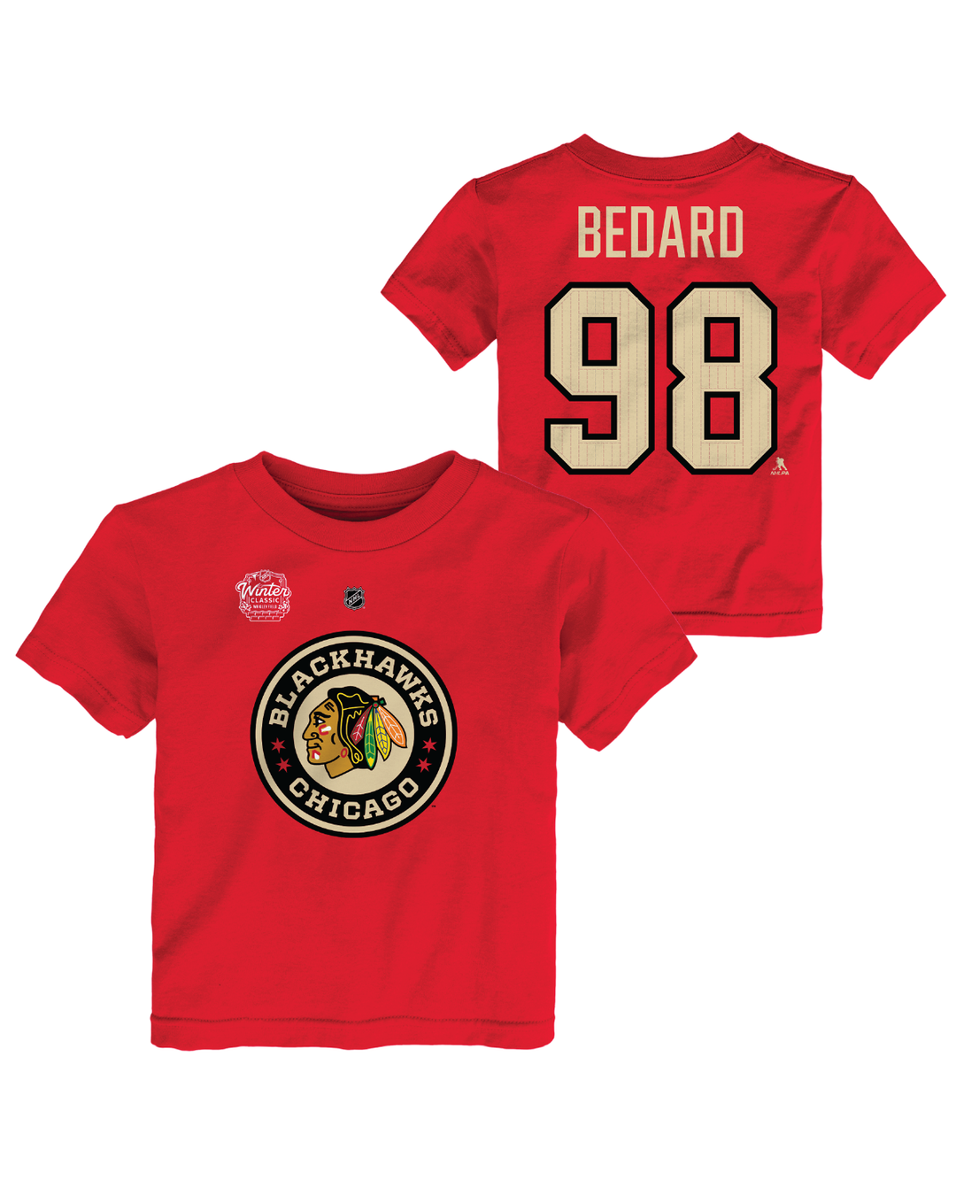 Kids Winter Classic Chicago Blackhawks Connor Bedard Player Tee