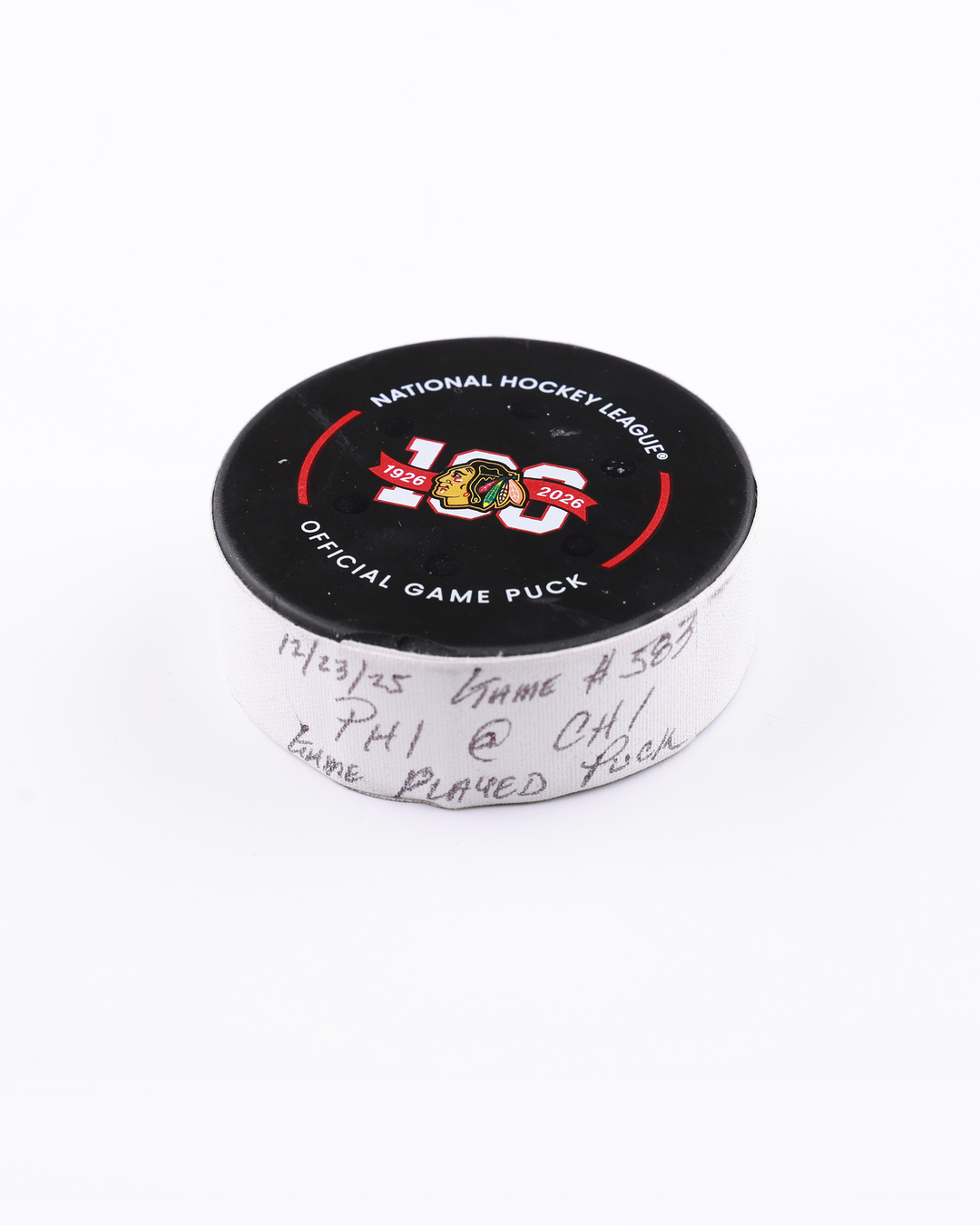 Game-Used Puck 12/23/25 23817