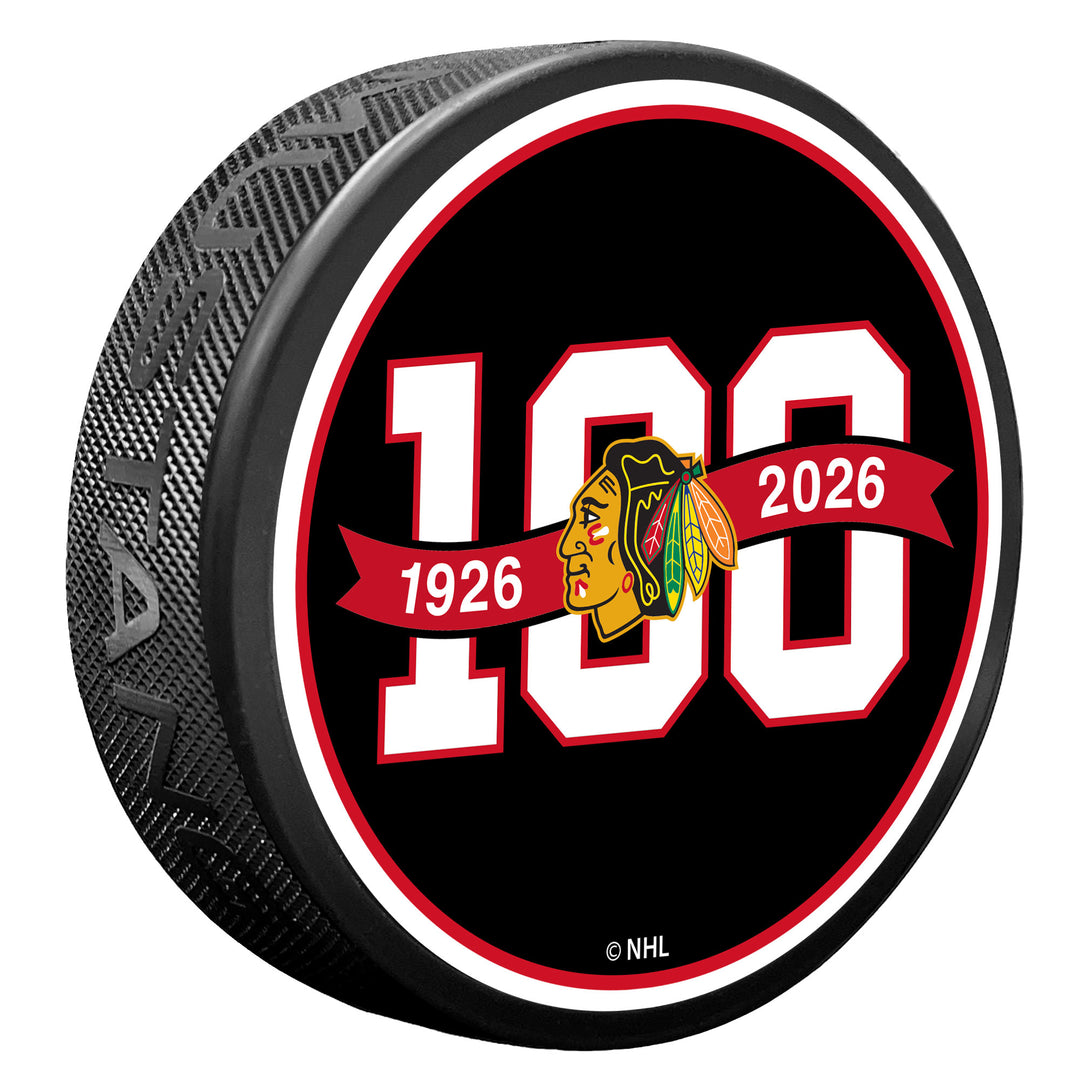 Chicago Blackhawks Commemorative Centennial Puck
