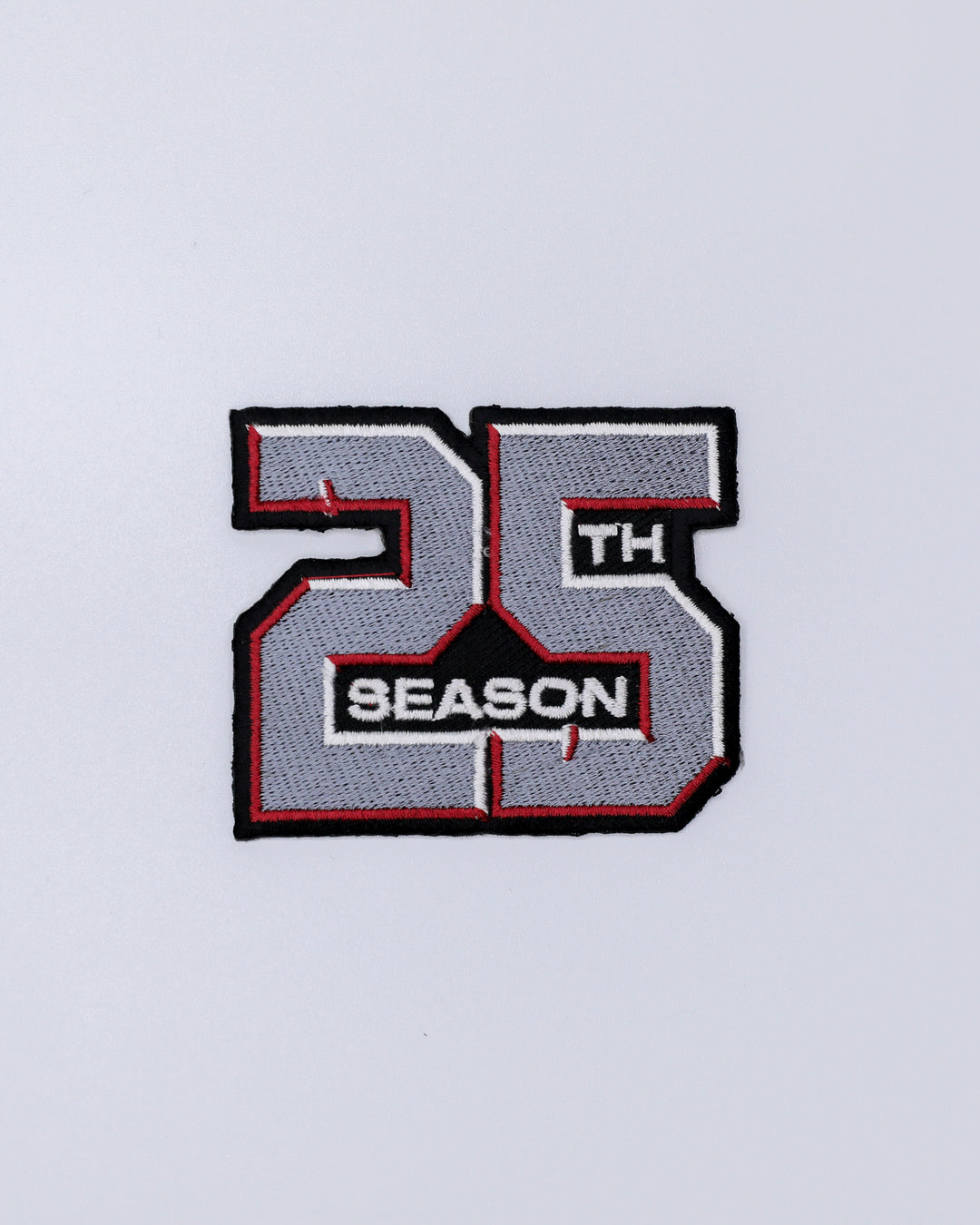 hockey jersey patch of 25th season for the Chicago Steel USHL team - front lay flat