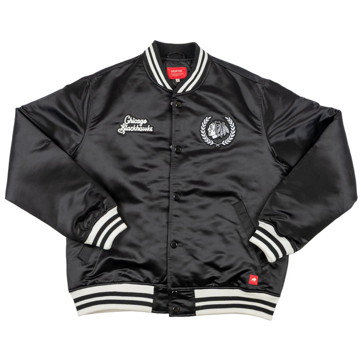 Sportiqe Chicago Blackhawks Centennial Satin Jacket