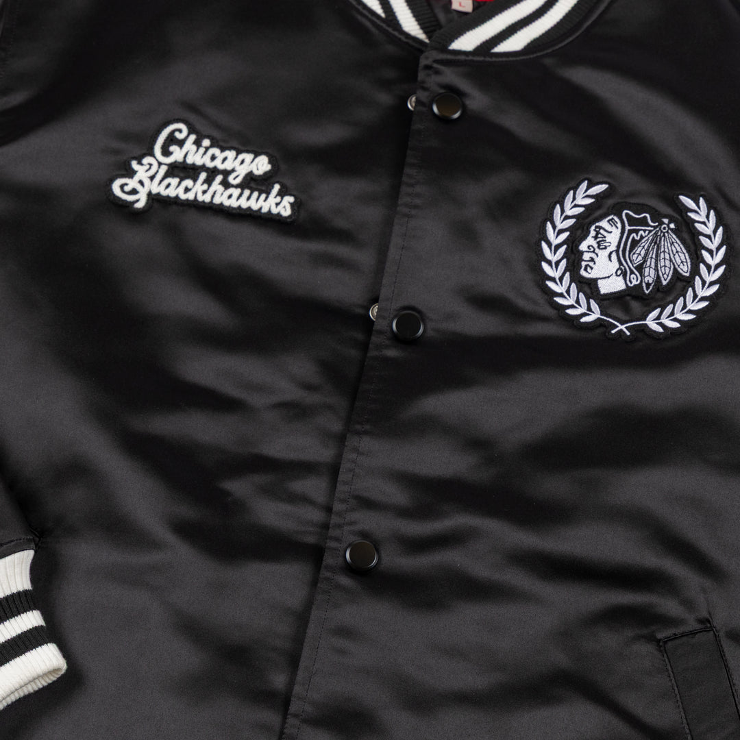 Sportiqe Chicago Blackhawks Centennial Satin Jacket
