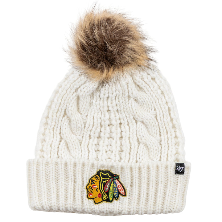'47 Chicago Blackhawks Centennial Meeko Knit Hat White