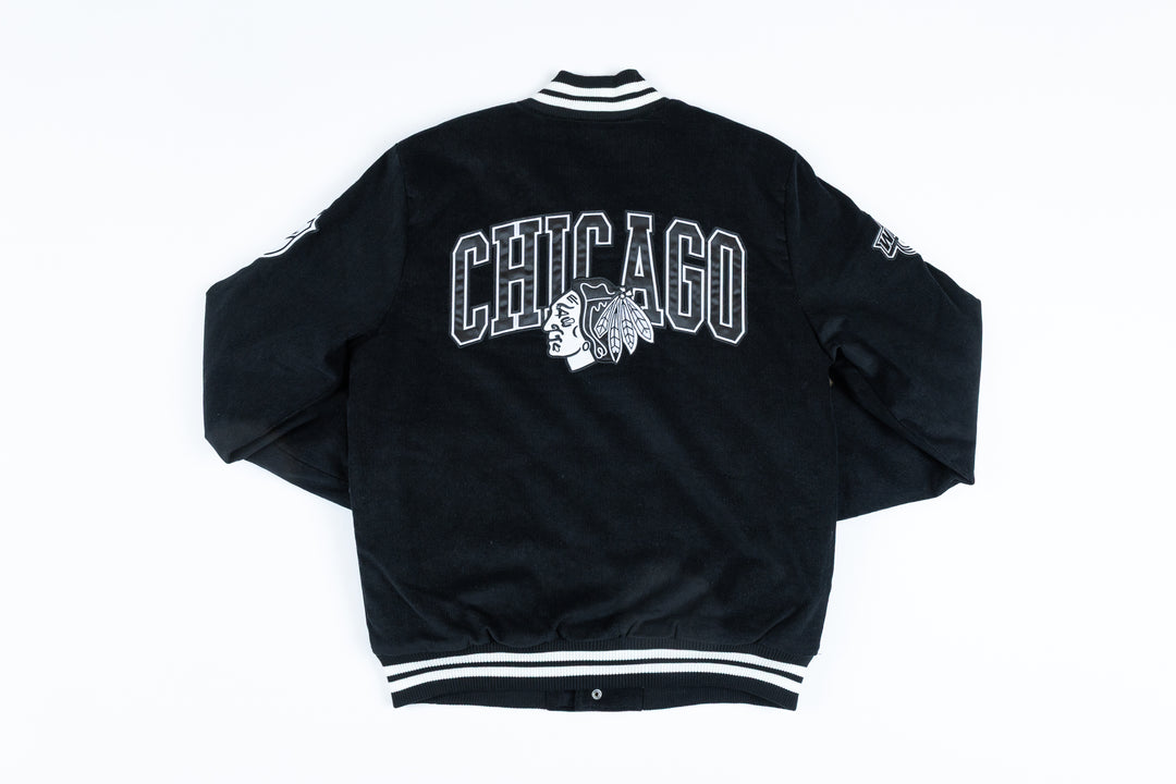 Starter Chicago Blackhawks Blackout Varsity Jacket
