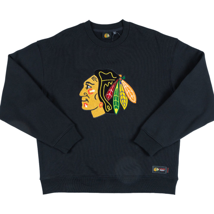 Blackhawks Originals Chenille Logo Crewneck