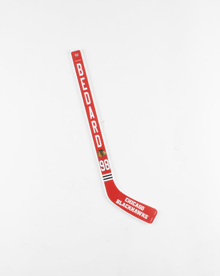 Chicago Blackhawks Bedard mini stick - front lay flat