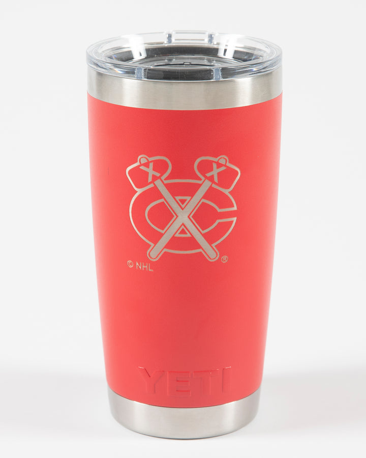 YETI Chicago Blackhawks 20 oz Red Rambler Tumbler