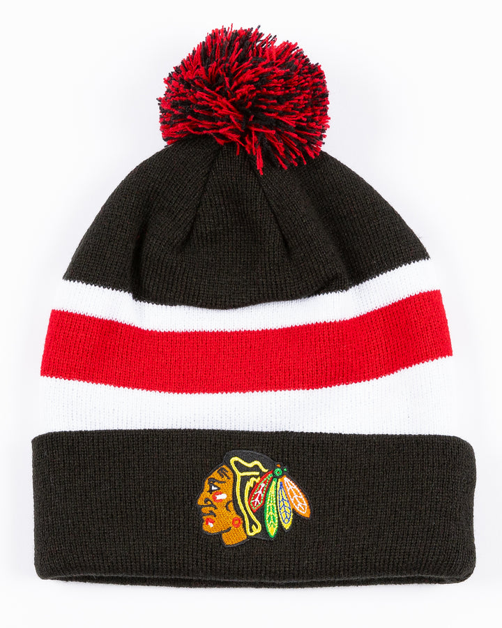 Mitchell & Ness Youth Chicago Blackhawks Stripe Beanie