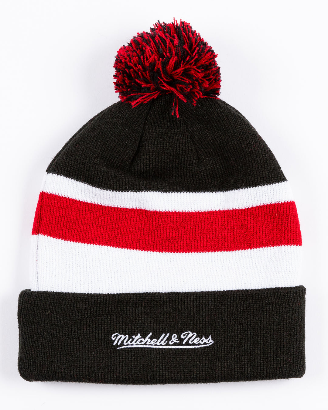 Mitchell & Ness Youth Chicago Blackhawks Stripe Beanie