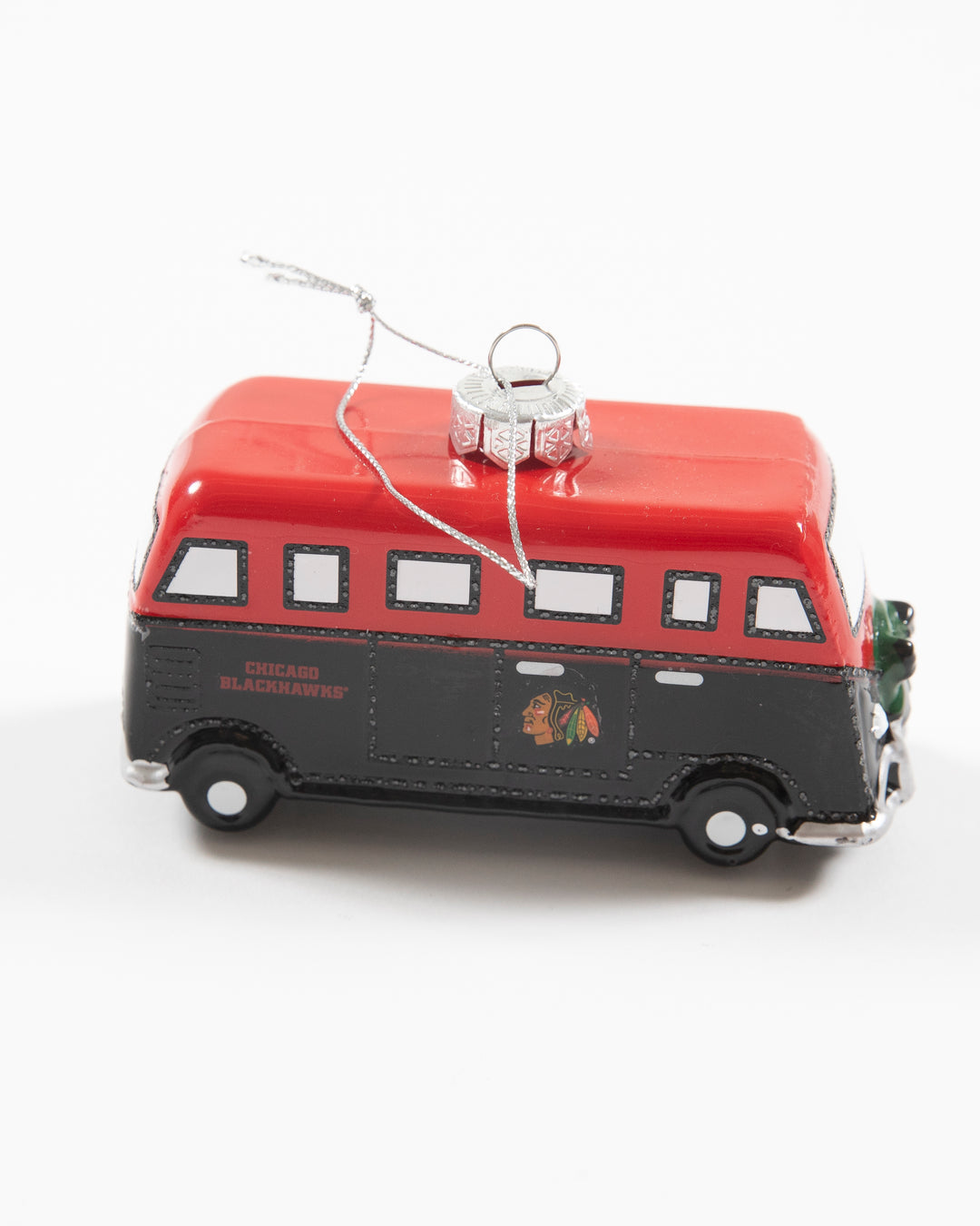 Chicago Blackhawks Blown Glass Winnebago Ornament