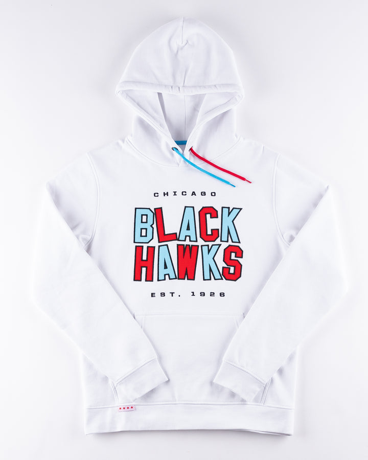 Four Stars Chicago Blackhawks Wordmark Hoodie