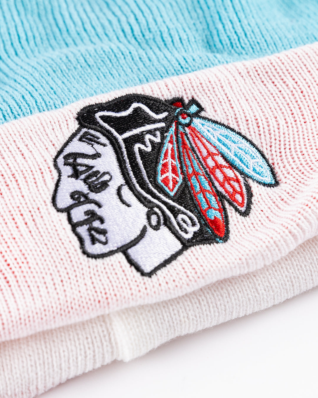 Four Stars Chicago Blackhawks Primary Stripe Knit Pom