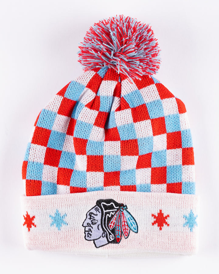 Four Stars Chicago Blackhawks Primary Geo Stars Knit Pom