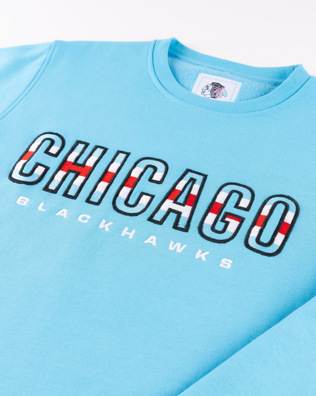 Four Stars Chicago Blackhawks Chicago Word Crewneck