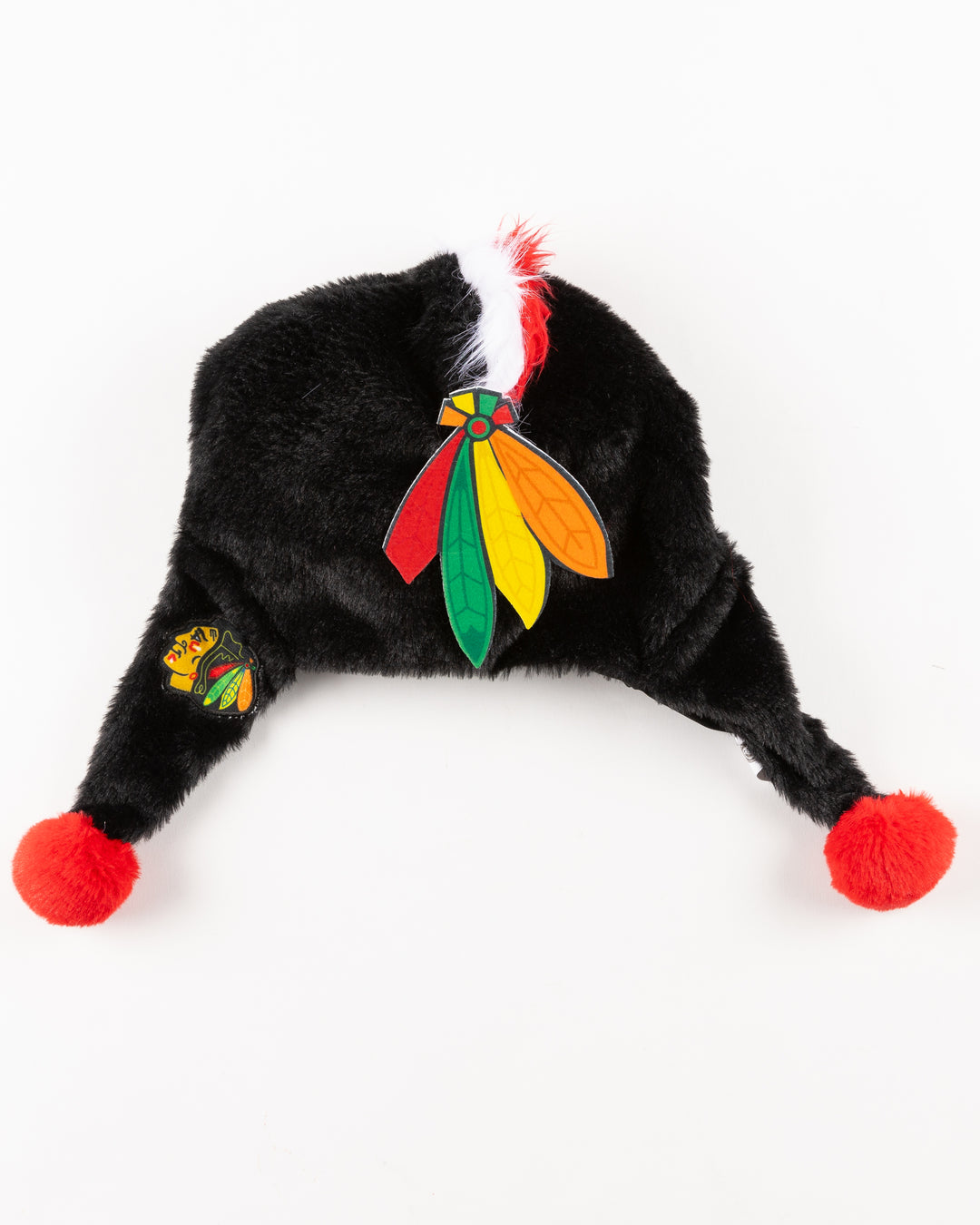 Chicago Blackhawks plush Tommy hat - back lay flat