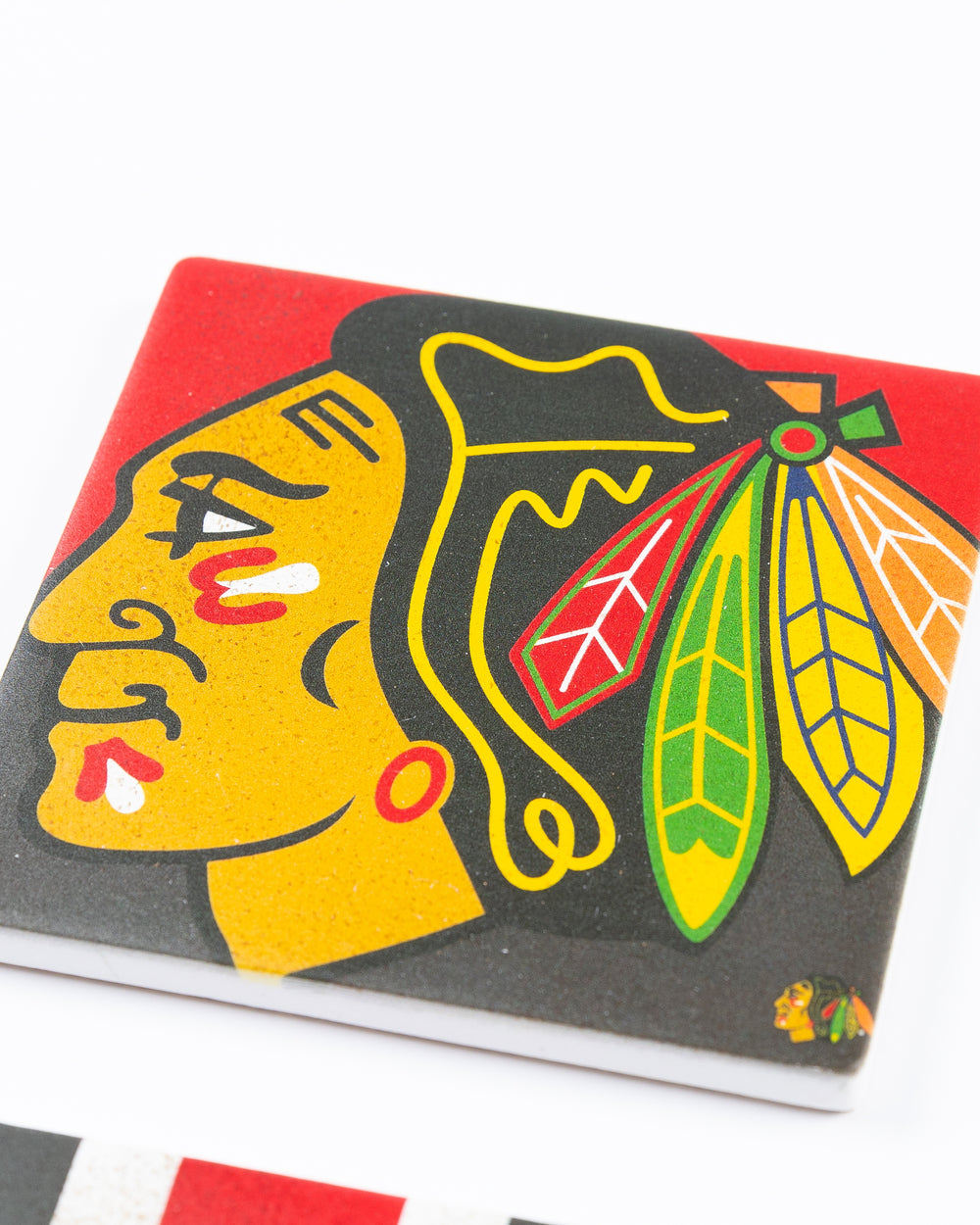 Chicago Blackhawks coaster with primary logo