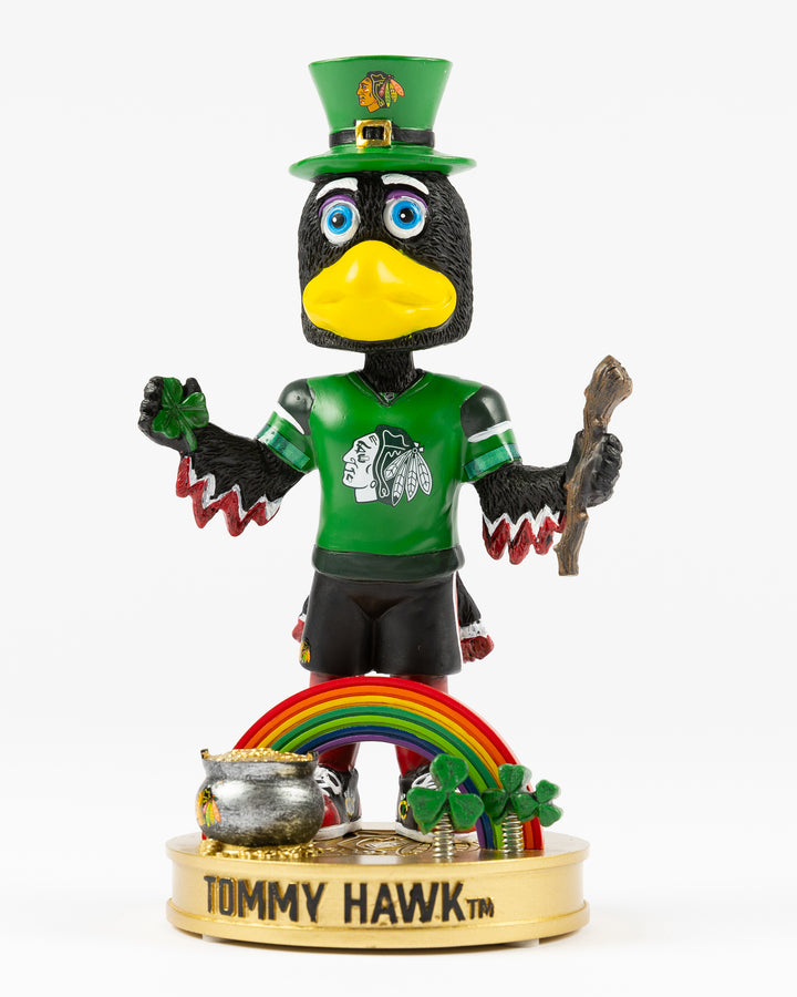 Chicago Blackhawks Tommy Hawk St. Patrick' Day Bobblehead