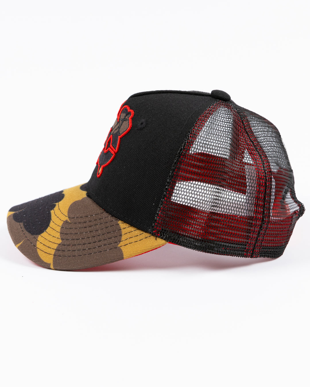 Youth Chicago Blackhawks Camo Mesh Back Trucker Cap