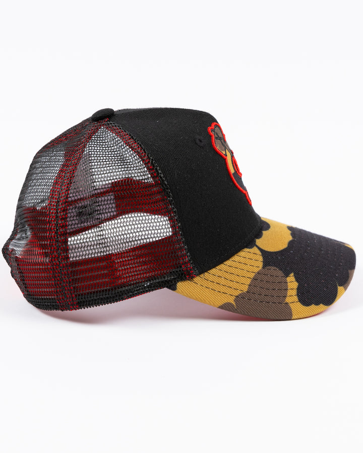 Youth Chicago Blackhawks Camo Mesh Back Trucker Cap