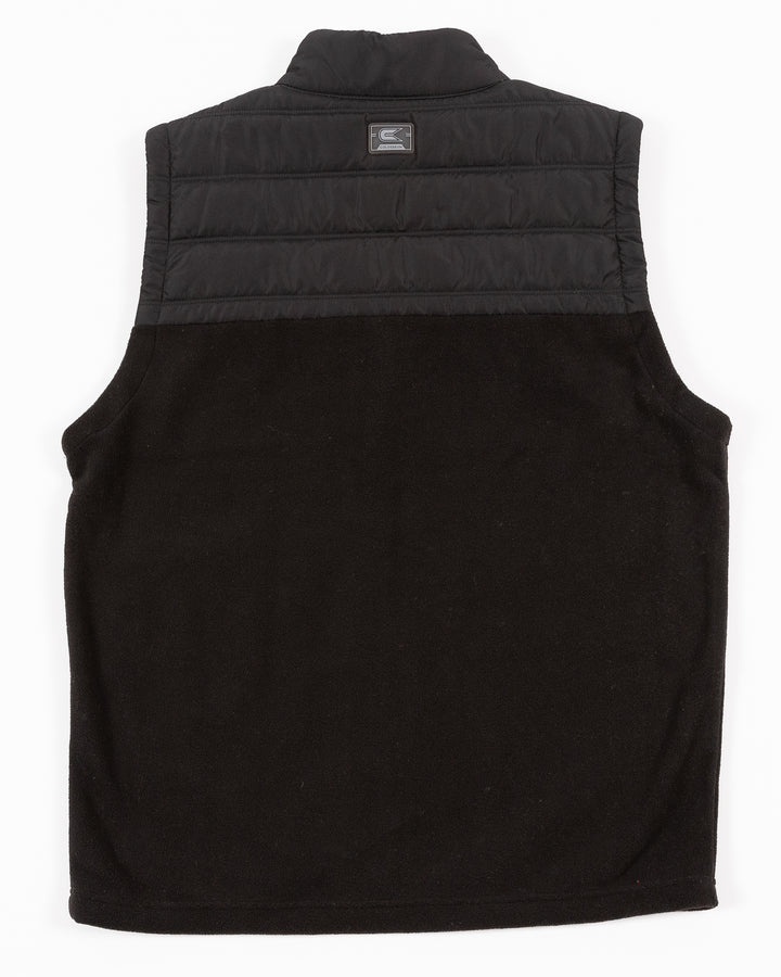 black Coloseum vest with embroidered Chicago Blackhawks primary logo on left chest - back lay flat