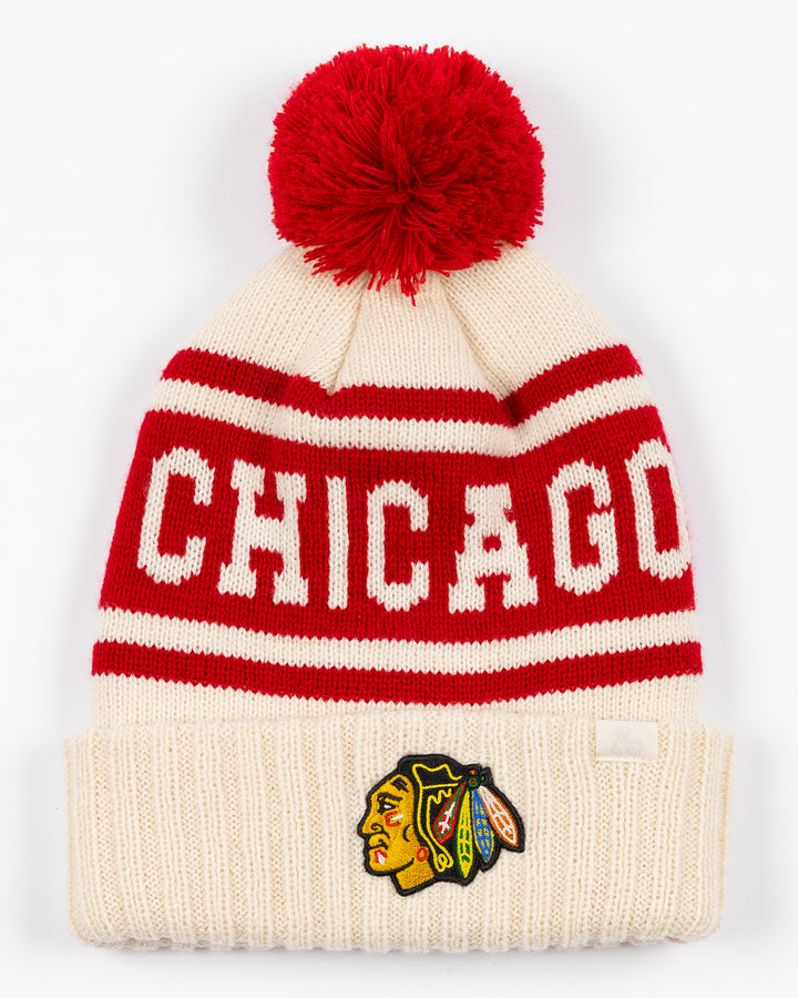 Chicago Blackhawks x Alice & Wonder Winter Classic Pillow Line Pom Knit